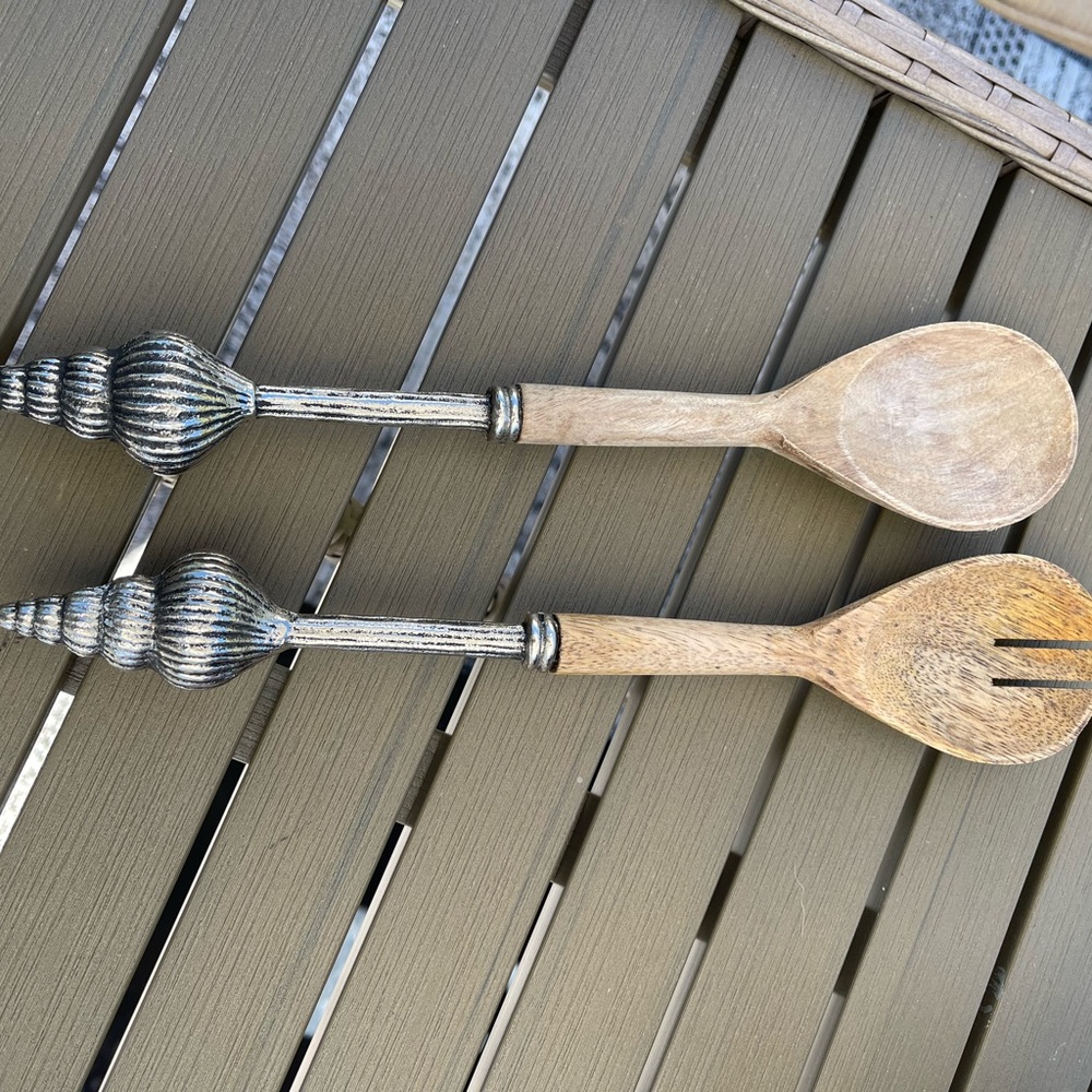 Seashell 🐚 salad servers & small serving bowl - Picture 8 of 8